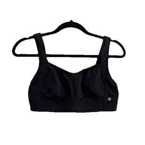 Lululemon Ta Ta Tamer Bra Black Strong Support Size 38D  Full Coverage